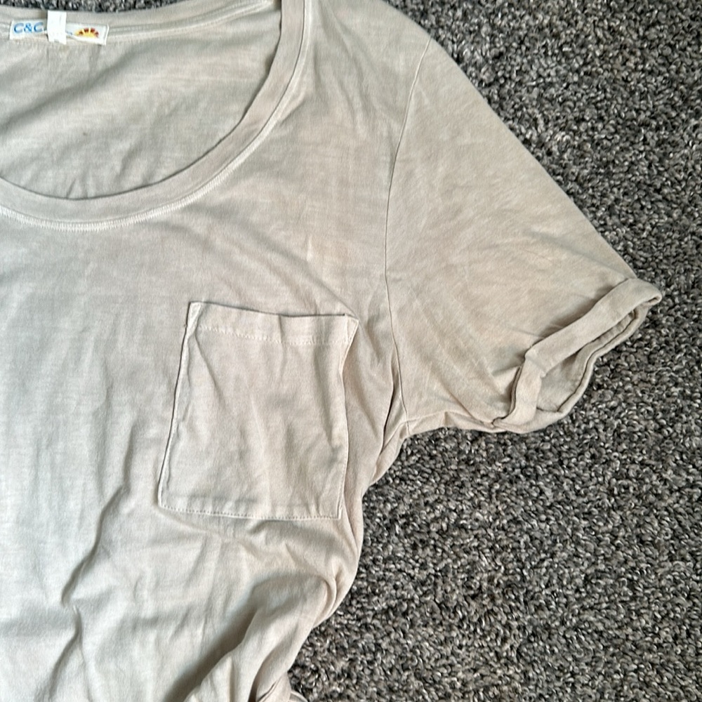 NWOT Cream T-shirt tie Dress - Picture 5 of 7